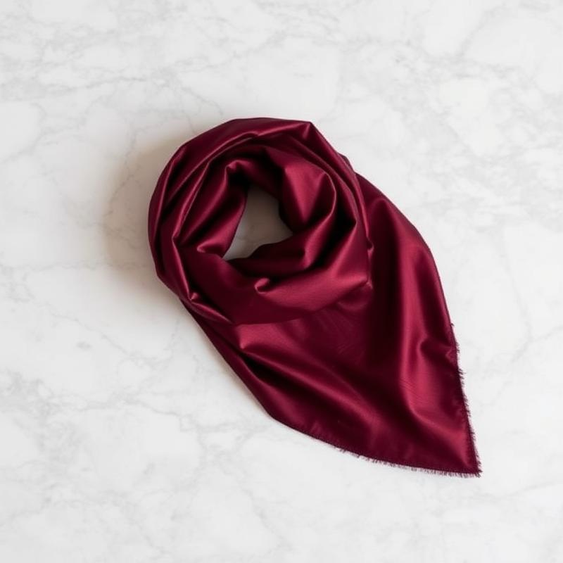 Burgundy Silk Scarf