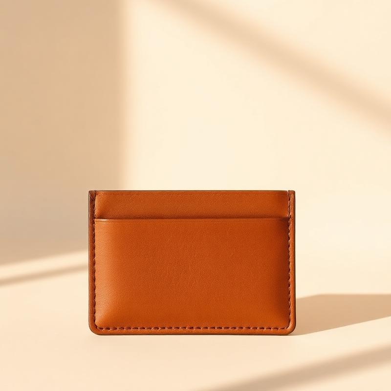 Camel Leather Cardholder